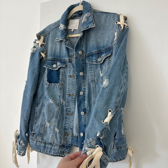 Zara Tie Jean Jacket - Picture 3 of 7